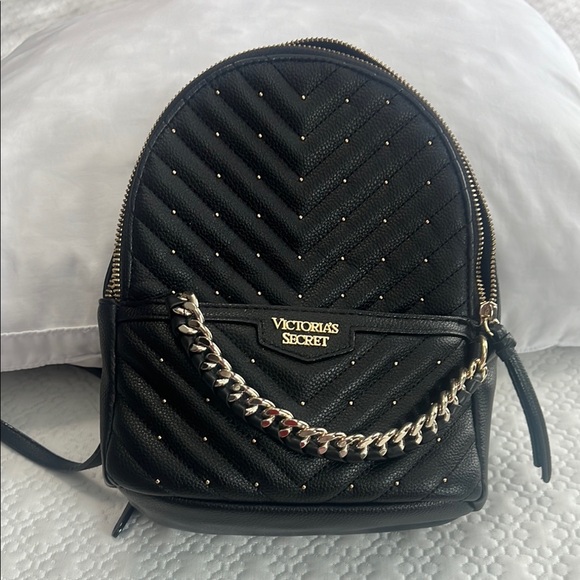 Victoria's Secret Handbags - Victoria's Secret Black Studded Backpack